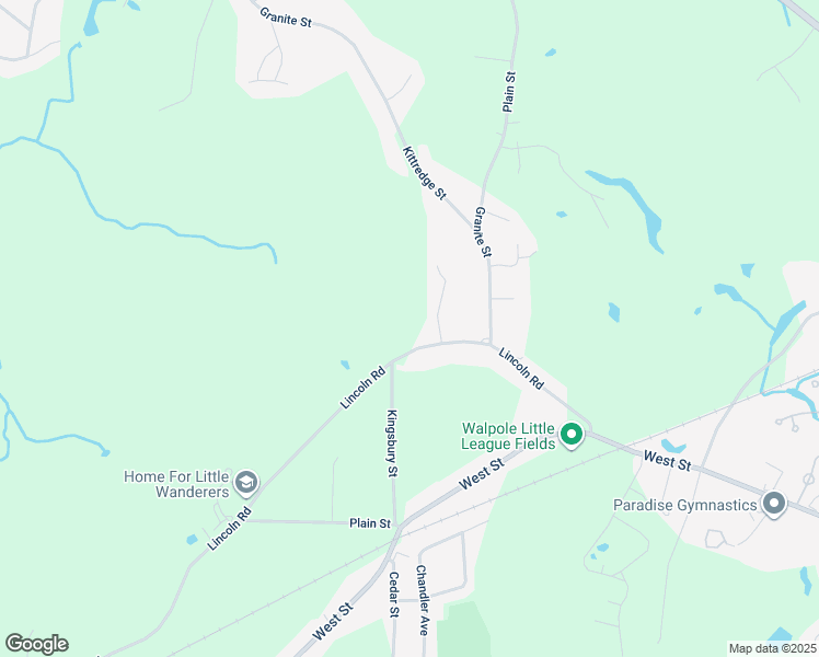 map of restaurants, bars, coffee shops, grocery stores, and more near 195 Lincoln Road in Walpole