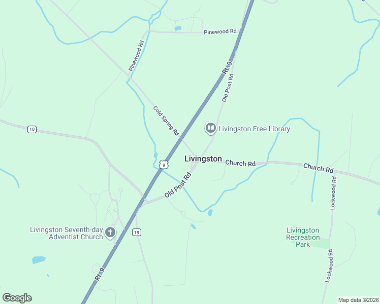 map of restaurants, bars, coffee shops, grocery stores, and more near 122 County Route 19 in Livingston