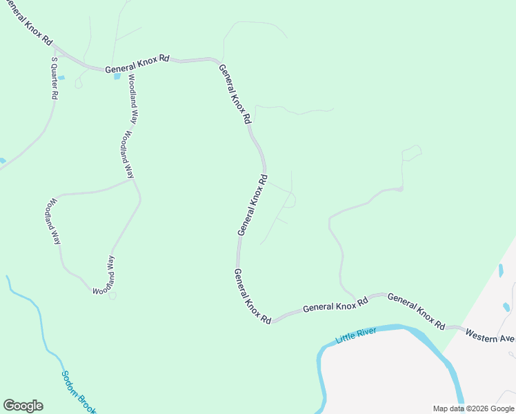 map of restaurants, bars, coffee shops, grocery stores, and more near 1167 General Knox Rd in Russell