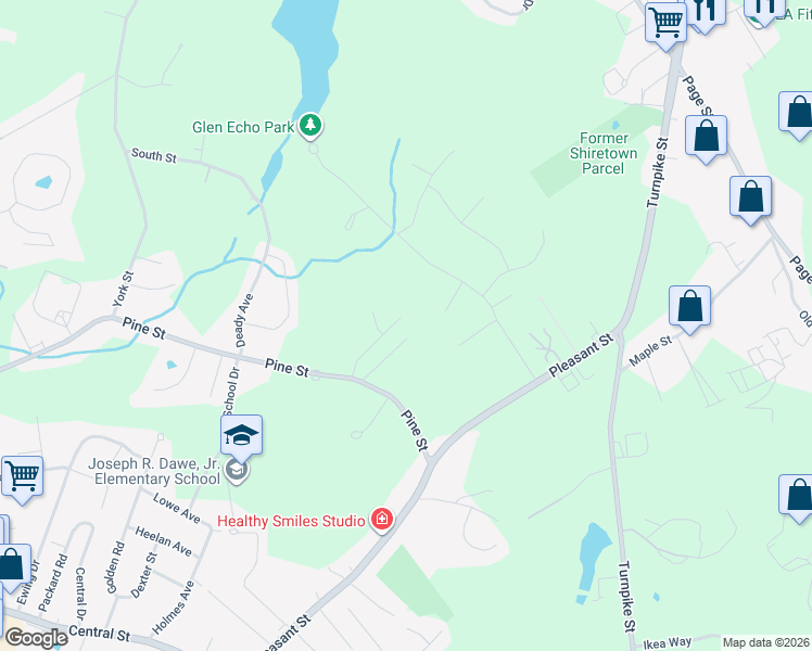 map of restaurants, bars, coffee shops, grocery stores, and more near 110 Ruth Road in Stoughton