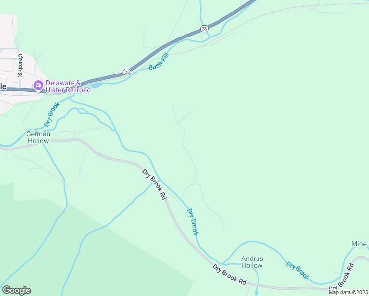 map of restaurants, bars, coffee shops, grocery stores, and more near Erpf Road in Delaware County