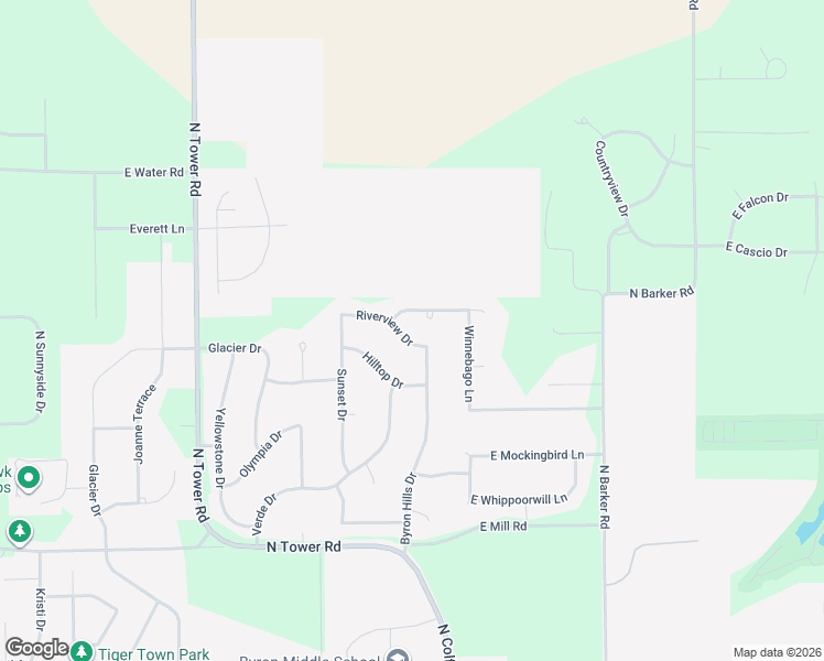 map of restaurants, bars, coffee shops, grocery stores, and more near 8713-8737 Riverview Dr in Byron