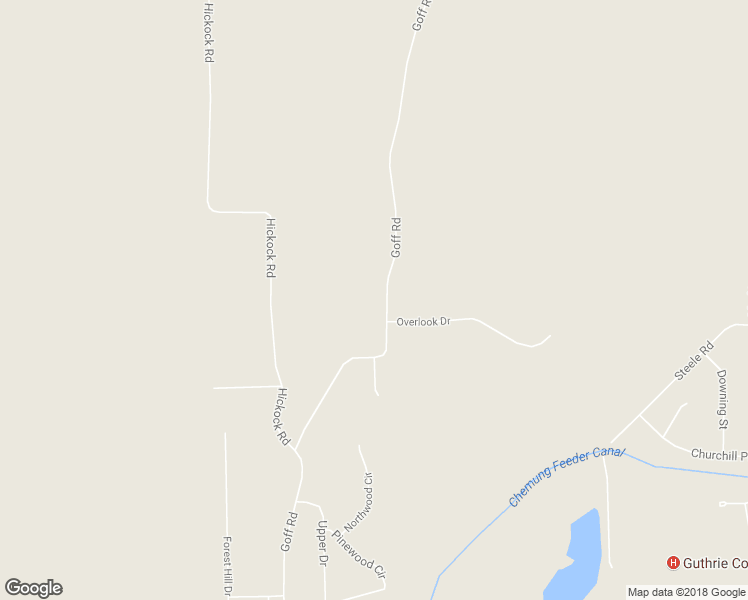 map of restaurants, bars, coffee shops, grocery stores, and more near 2983 Goff Road in Corning