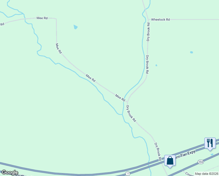 map of restaurants, bars, coffee shops, grocery stores, and more near 1250 Mee Road in Falconer