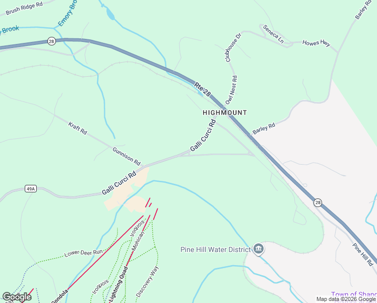 map of restaurants, bars, coffee shops, grocery stores, and more near Ulster and Delaware Turnpike in Arkville