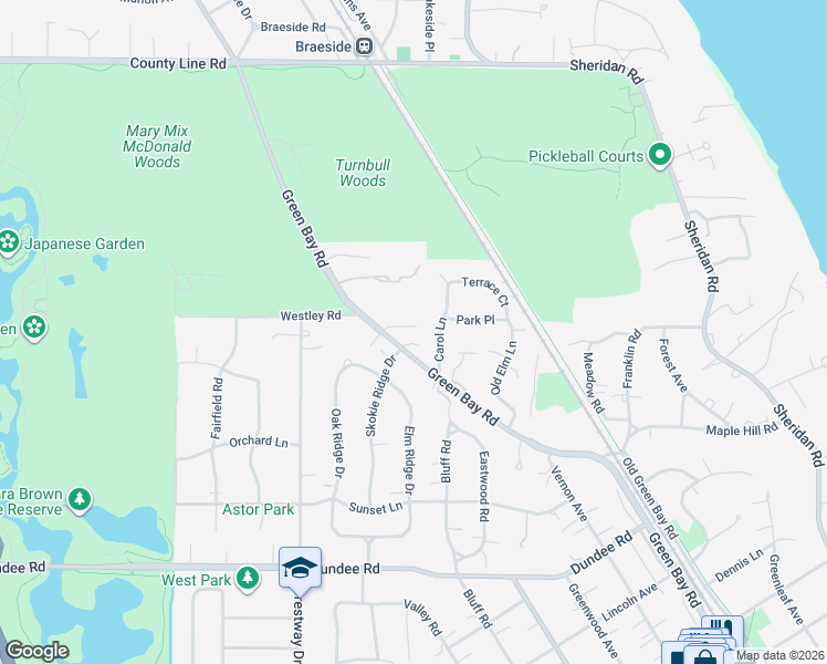 map of restaurants, bars, coffee shops, grocery stores, and more near in Glencoe