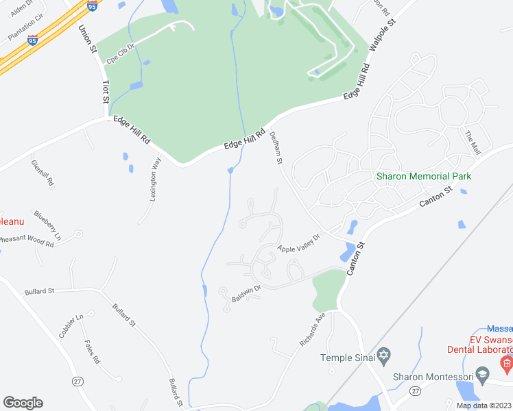 map of restaurants, bars, coffee shops, grocery stores, and more near 57 Orchard Hill Drive in Sharon