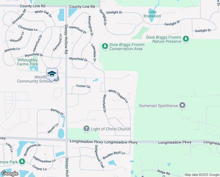 map of restaurants, bars, coffee shops, grocery stores, and more near 1480 Wynnfield Drive in Algonquin