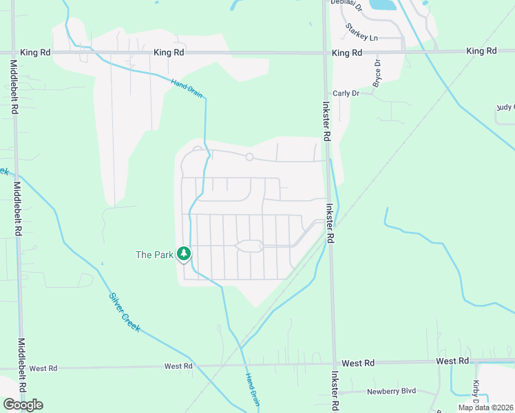 map of restaurants, bars, coffee shops, grocery stores, and more near 22000 Inkster Road in Romulus