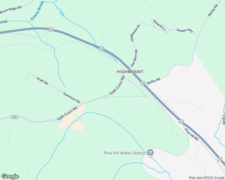 map of restaurants, bars, coffee shops, grocery stores, and more near 50 Galli Curci Road in Ulster County