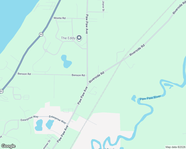 map of restaurants, bars, coffee shops, grocery stores, and more near 1726 Damico Court in Benton Harbor