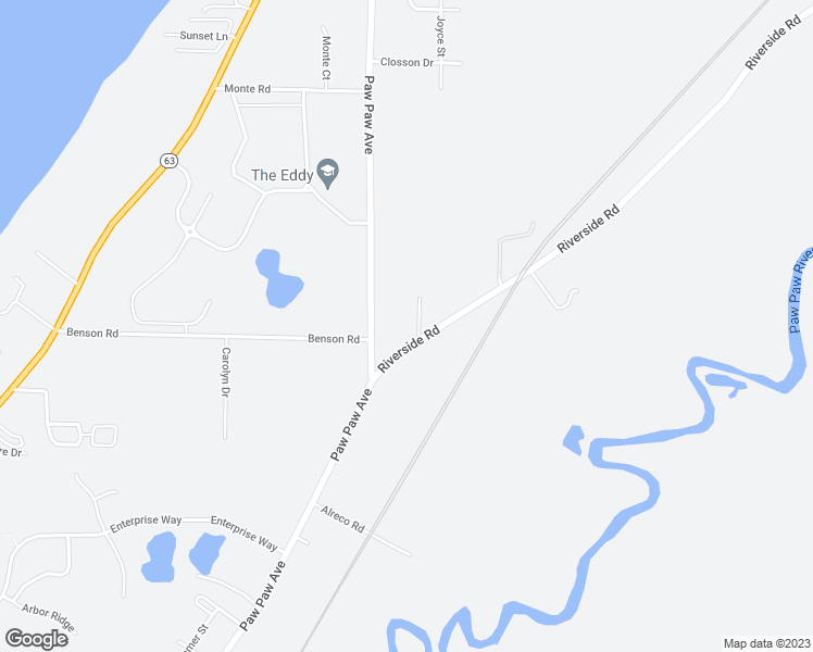 map of restaurants, bars, coffee shops, grocery stores, and more near 1726 Damico Court in Benton Harbor