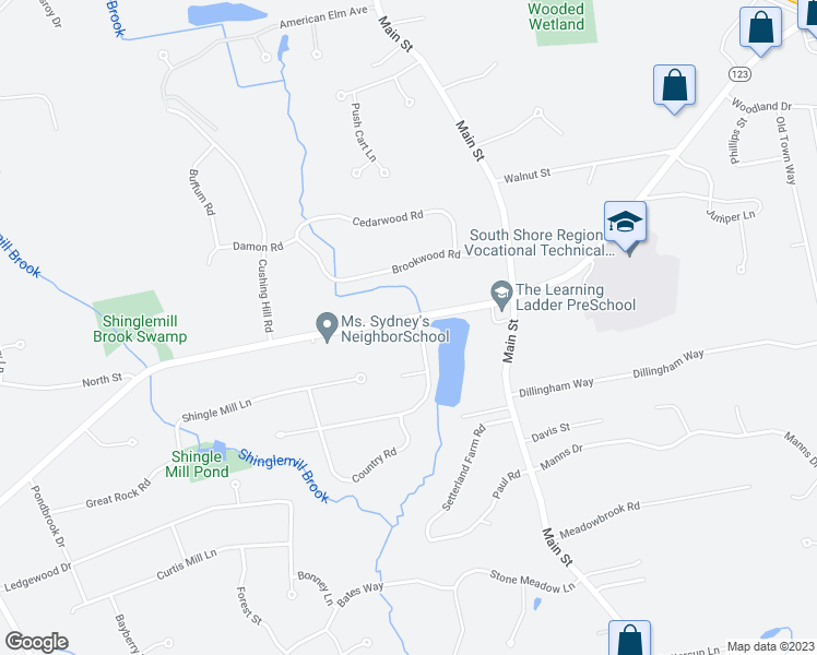 map of restaurants, bars, coffee shops, grocery stores, and more near 662 Webster Street in Hanover