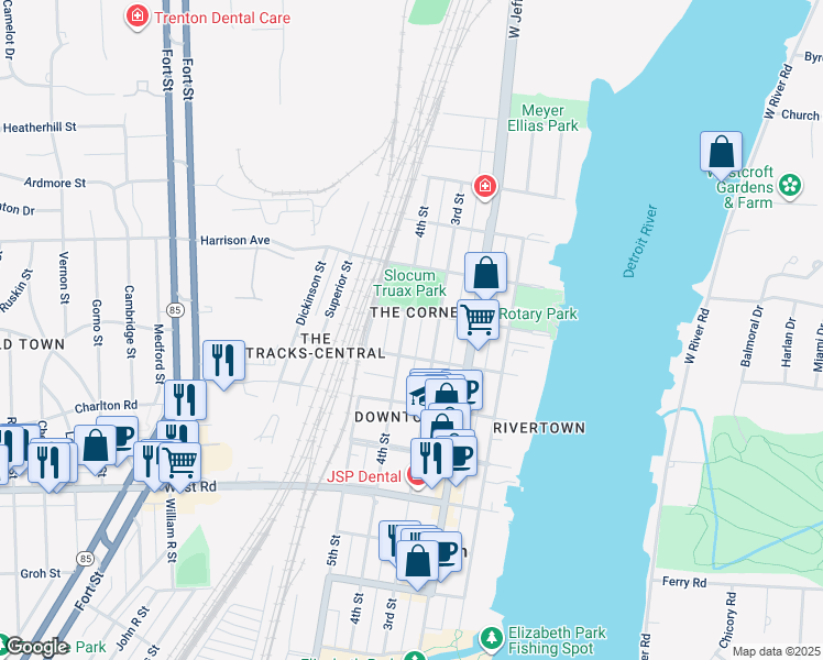 map of restaurants, bars, coffee shops, grocery stores, and more near 2431 4th Street in Trenton