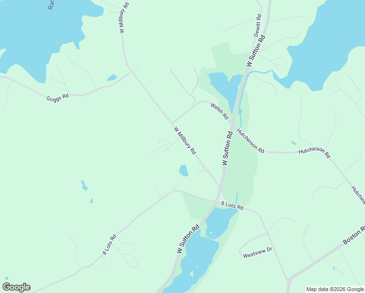 map of restaurants, bars, coffee shops, grocery stores, and more near 29 West Millbury Road in Sutton