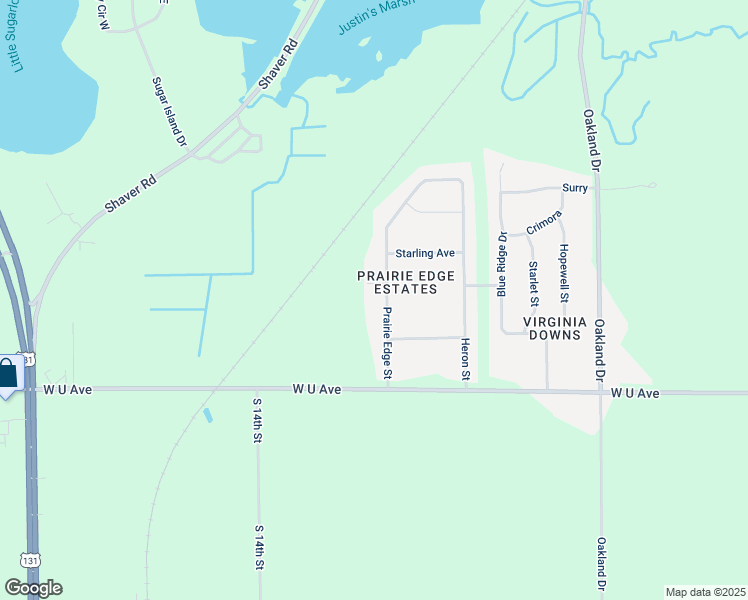 map of restaurants, bars, coffee shops, grocery stores, and more near 11844 Prairie Edge Street in Schoolcraft
