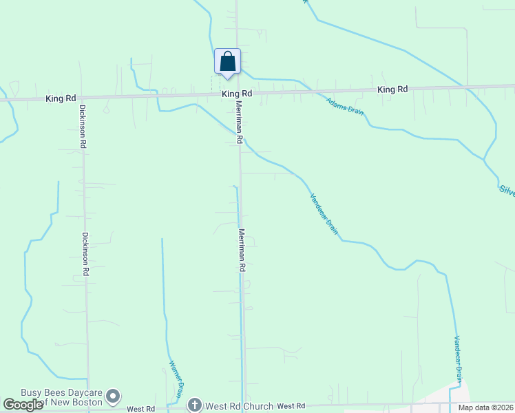 map of restaurants, bars, coffee shops, grocery stores, and more near 21809 Merriman Road in Huron Charter Township