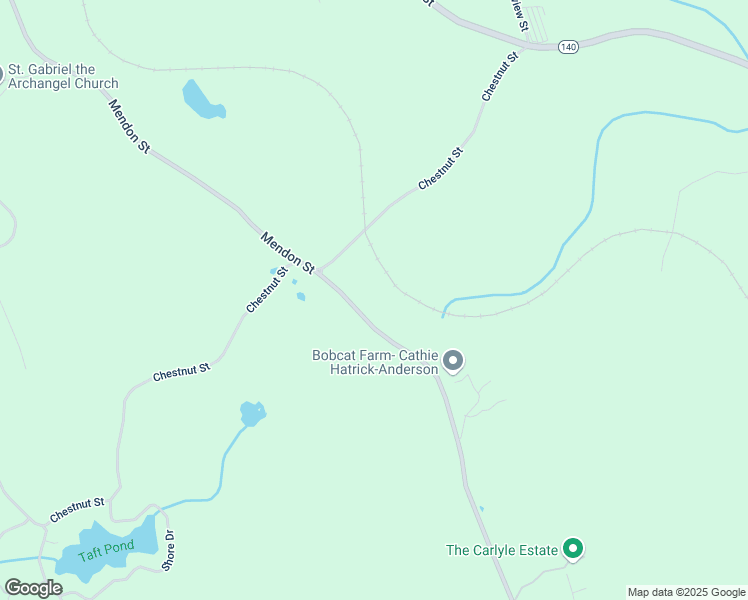 map of restaurants, bars, coffee shops, grocery stores, and more near 238 Mendon Street in Upton