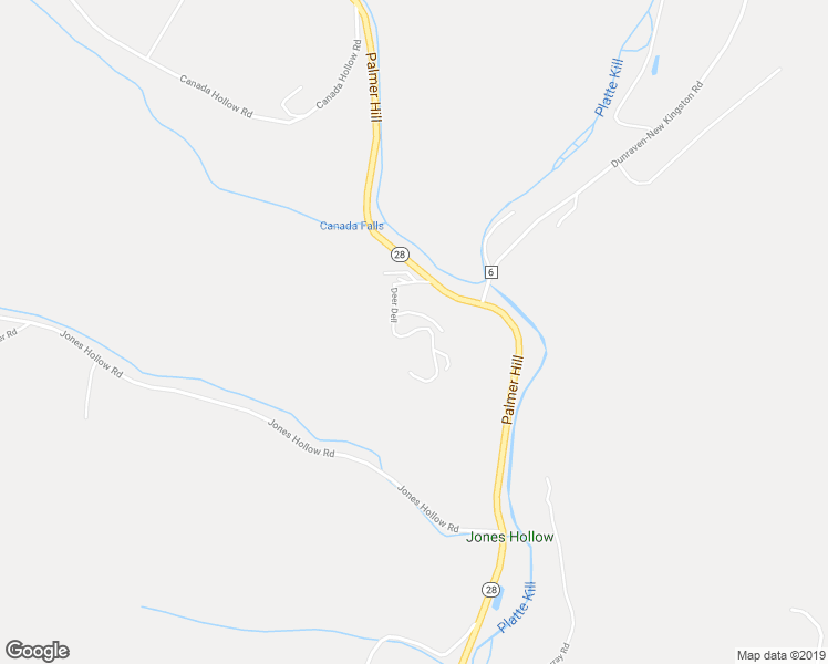 map of restaurants, bars, coffee shops, grocery stores, and more near Deer Dell in Margaretville