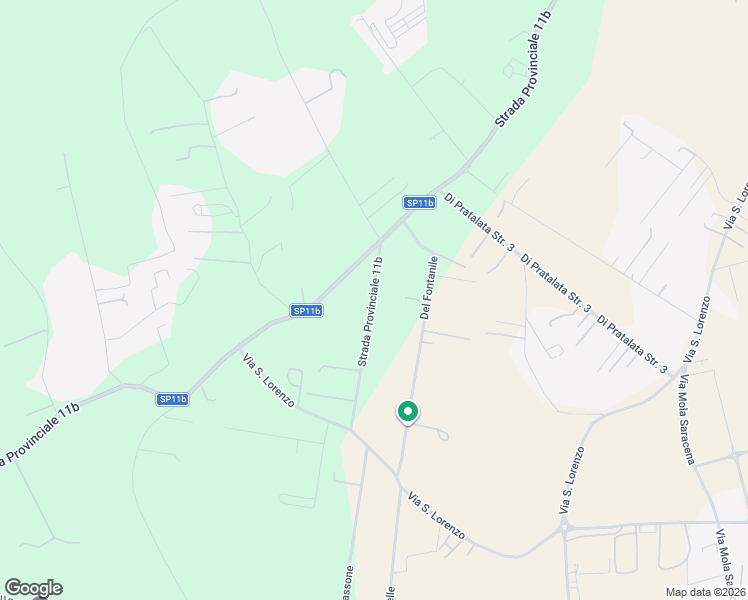 map of restaurants, bars, coffee shops, grocery stores, and more near 98 Strada Provinciale 11b in Città metropolitana di Roma Capitale