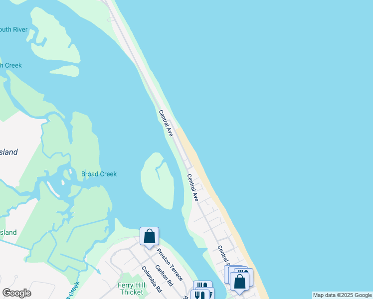 map of restaurants, bars, coffee shops, grocery stores, and more near 140 Central Avenue in Marshfield