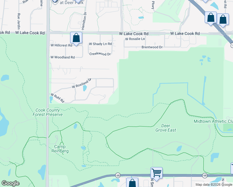 map of restaurants, bars, coffee shops, grocery stores, and more near 432 Haleys Hill Court in Palatine