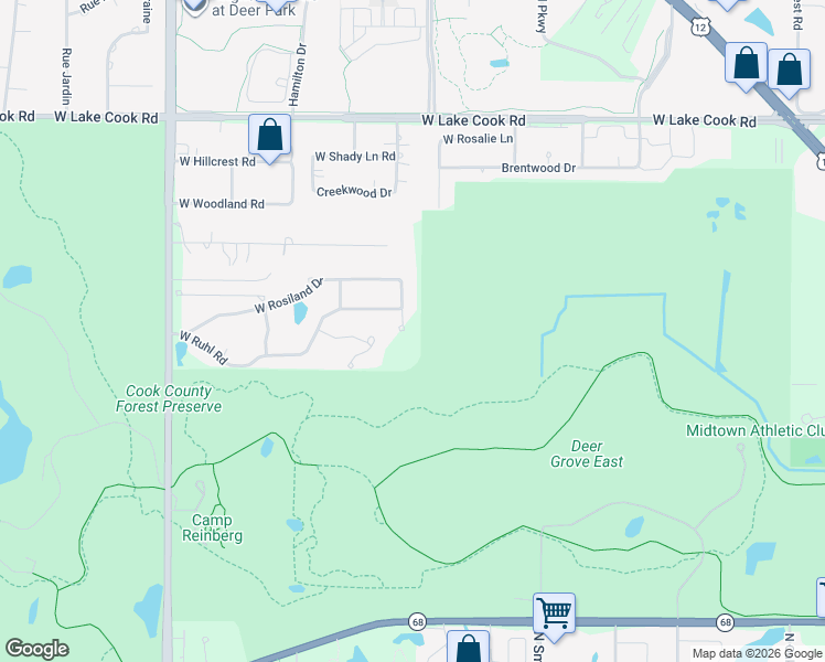 map of restaurants, bars, coffee shops, grocery stores, and more near 432 Haleys Hill Court in Palatine