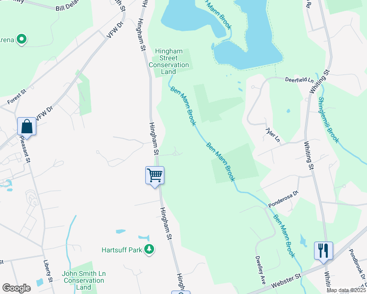 map of restaurants, bars, coffee shops, grocery stores, and more near 33 Hobart Lane in Rockland