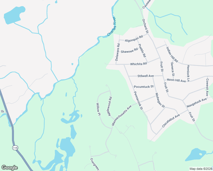 map of restaurants, bars, coffee shops, grocery stores, and more near 20 Applewood Rd in Norfolk