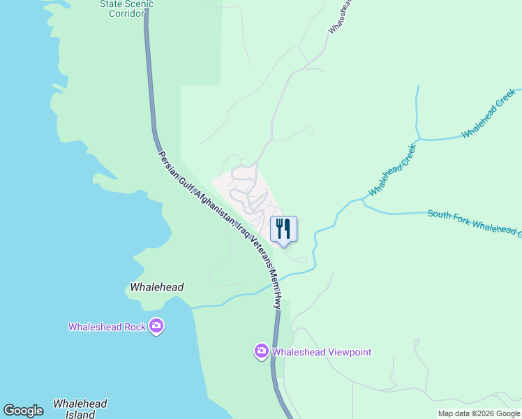 map of restaurants, bars, coffee shops, grocery stores, and more near 19935 Whaleshead Road in Brookings