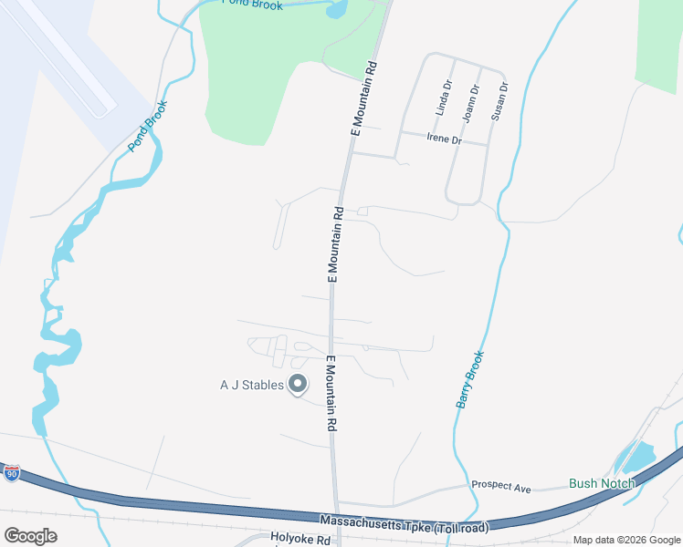map of restaurants, bars, coffee shops, grocery stores, and more near 1215 East Mountain Road in Westfield