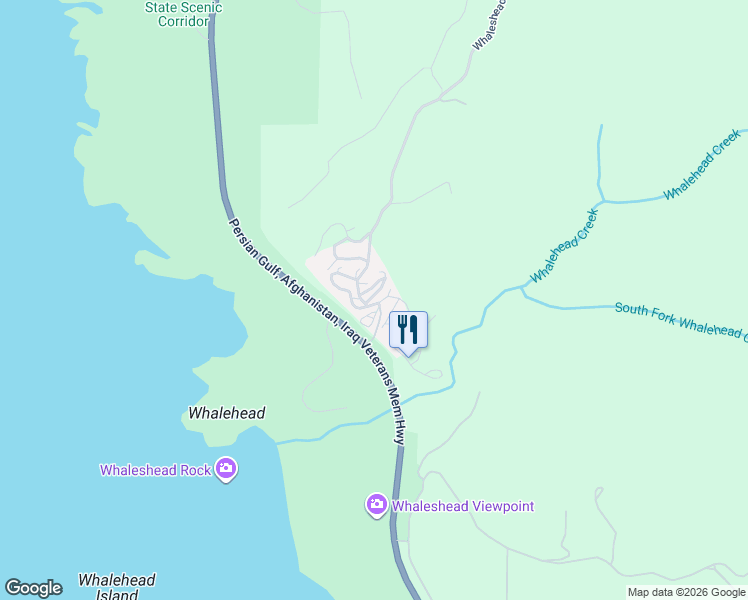 map of restaurants, bars, coffee shops, grocery stores, and more near 19921 Whaleshead Road in Brookings