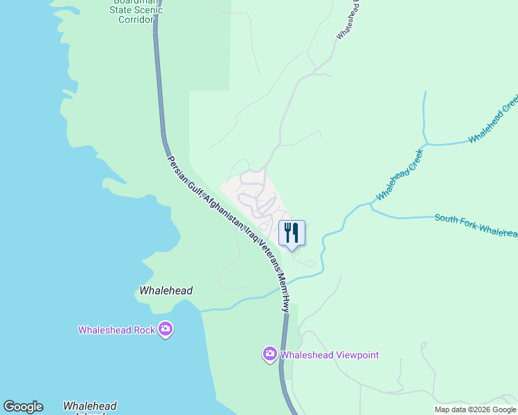 map of restaurants, bars, coffee shops, grocery stores, and more near 19921 Whaleshead Road in Brookings
