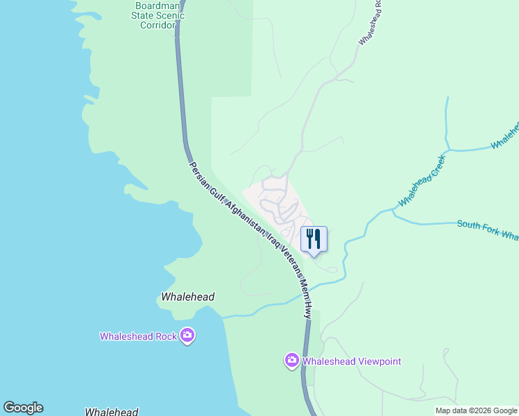 map of restaurants, bars, coffee shops, grocery stores, and more near 19921 Whaleshead Road in Brookings