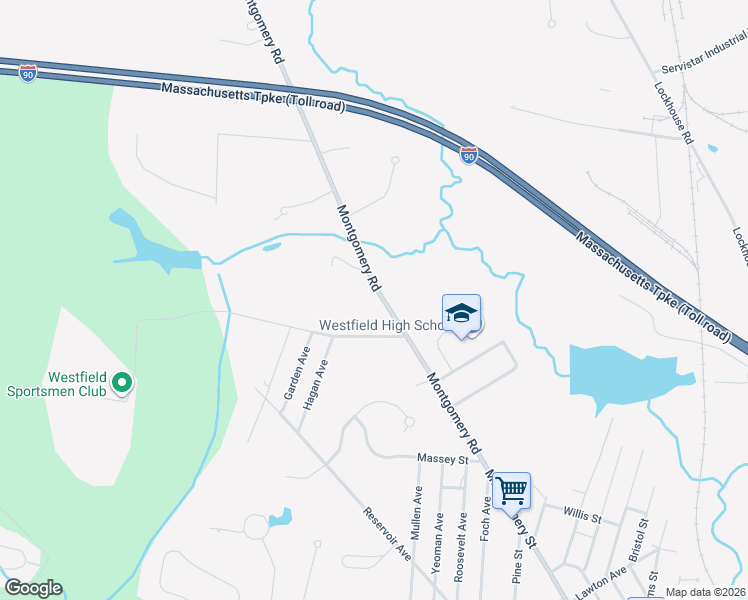 map of restaurants, bars, coffee shops, grocery stores, and more near 208-230 Montgomery Road in Westfield