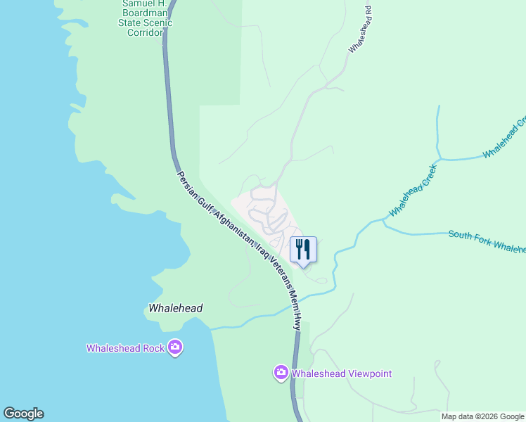 map of restaurants, bars, coffee shops, grocery stores, and more near 19921 Whaleshead Road in Brookings