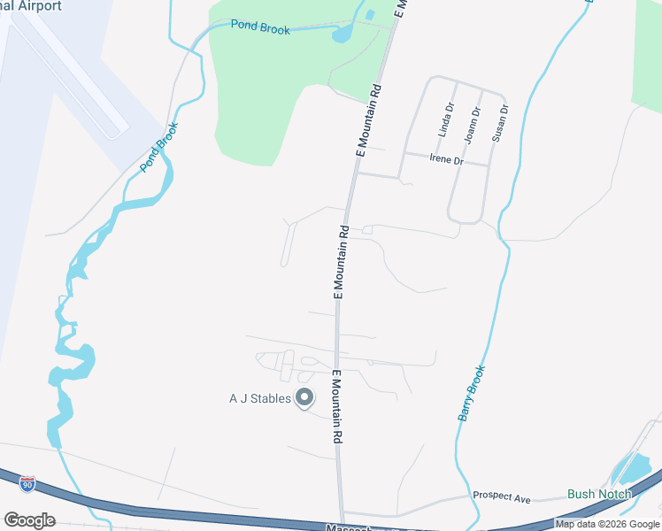 map of restaurants, bars, coffee shops, grocery stores, and more near 1214 East Mountain Road in Westfield