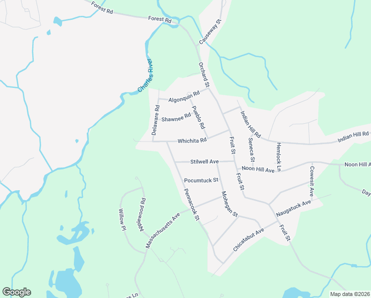 map of restaurants, bars, coffee shops, grocery stores, and more near 22 Whichita Road in Medfield