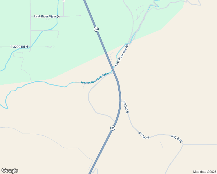 map of restaurants, bars, coffee shops, grocery stores, and more near Highway 36 Scenic in Preston