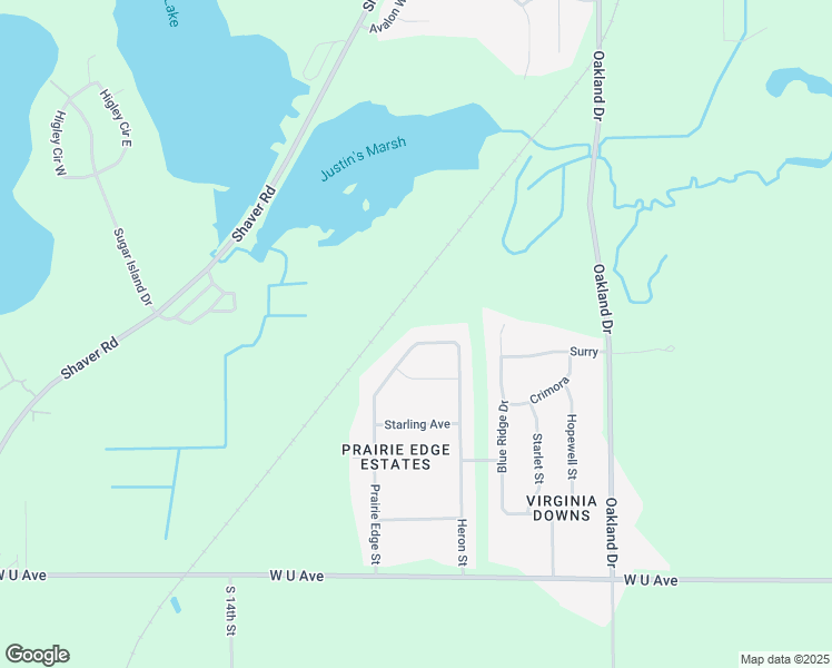 map of restaurants, bars, coffee shops, grocery stores, and more near 2598 Prairie Edge Street in Schoolcraft