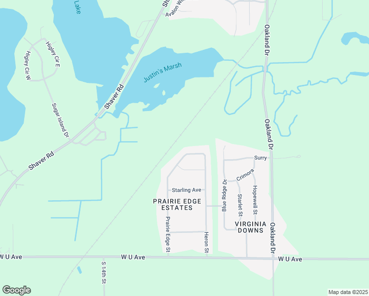 map of restaurants, bars, coffee shops, grocery stores, and more near 2598 Prairie Edge Street in Schoolcraft