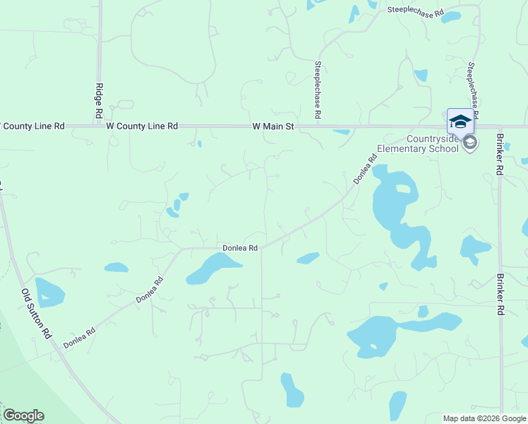 map of restaurants, bars, coffee shops, grocery stores, and more near Steeplechase Road in Barrington Hills