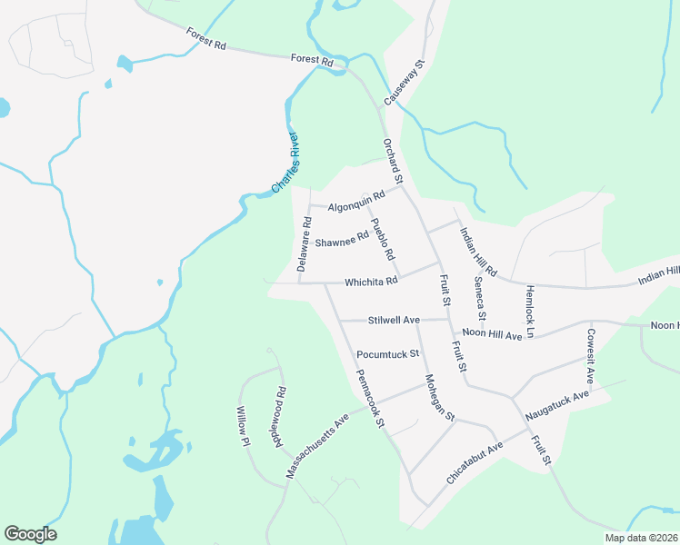 map of restaurants, bars, coffee shops, grocery stores, and more near 22 Whichita Road in Medfield