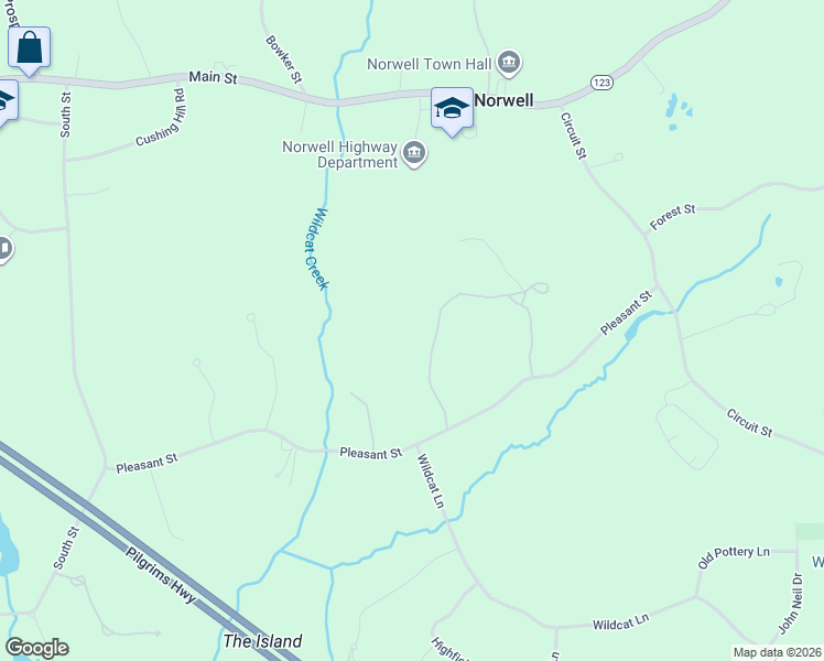 map of restaurants, bars, coffee shops, grocery stores, and more near 26 Goelette Drive in Plymouth