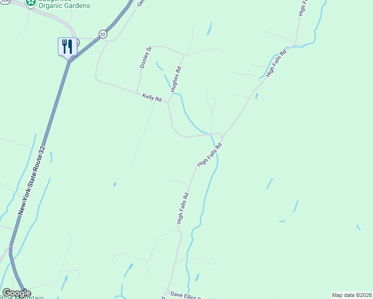 map of restaurants, bars, coffee shops, grocery stores, and more near 19 Kelly Road in Saugerties