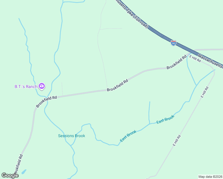 map of restaurants, bars, coffee shops, grocery stores, and more near 285 Brookfield Road in Brimfield