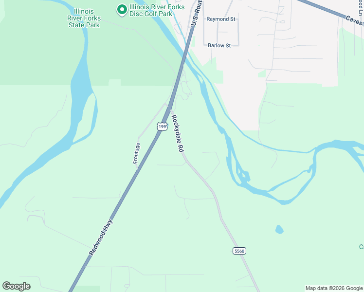 map of restaurants, bars, coffee shops, grocery stores, and more near 1411 Rockydale Road in Cave Junction