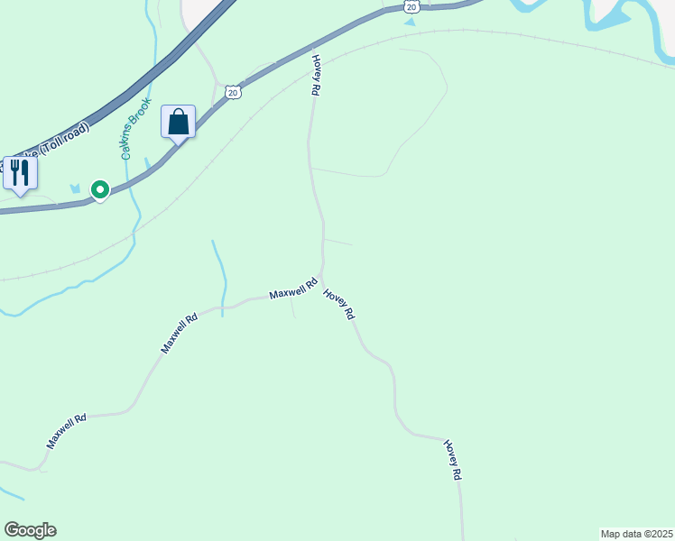 map of restaurants, bars, coffee shops, grocery stores, and more near 245 Hovey Road in Monson