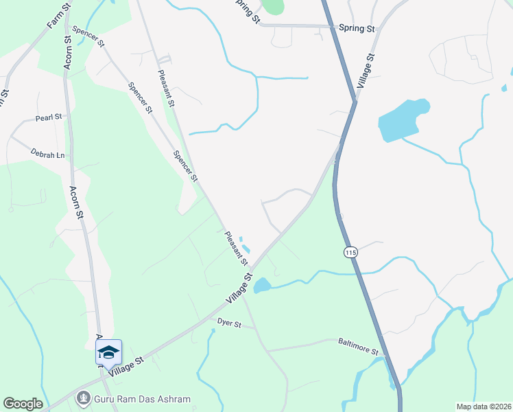 map of restaurants, bars, coffee shops, grocery stores, and more near 7 Apple Rock Road in Millis