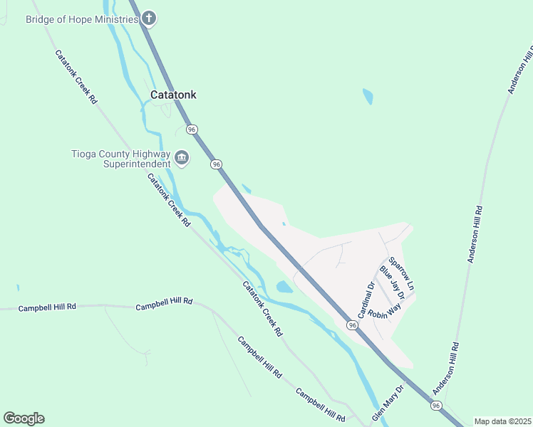 map of restaurants, bars, coffee shops, grocery stores, and more near 458 New York 96 in Owego